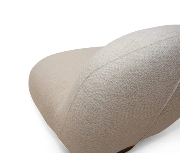 Modrest Renee - Modern Cream Fabric Swivel Chair - Image 4