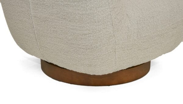 Modrest Renee - Modern Cream Fabric Swivel Chair - Image 5