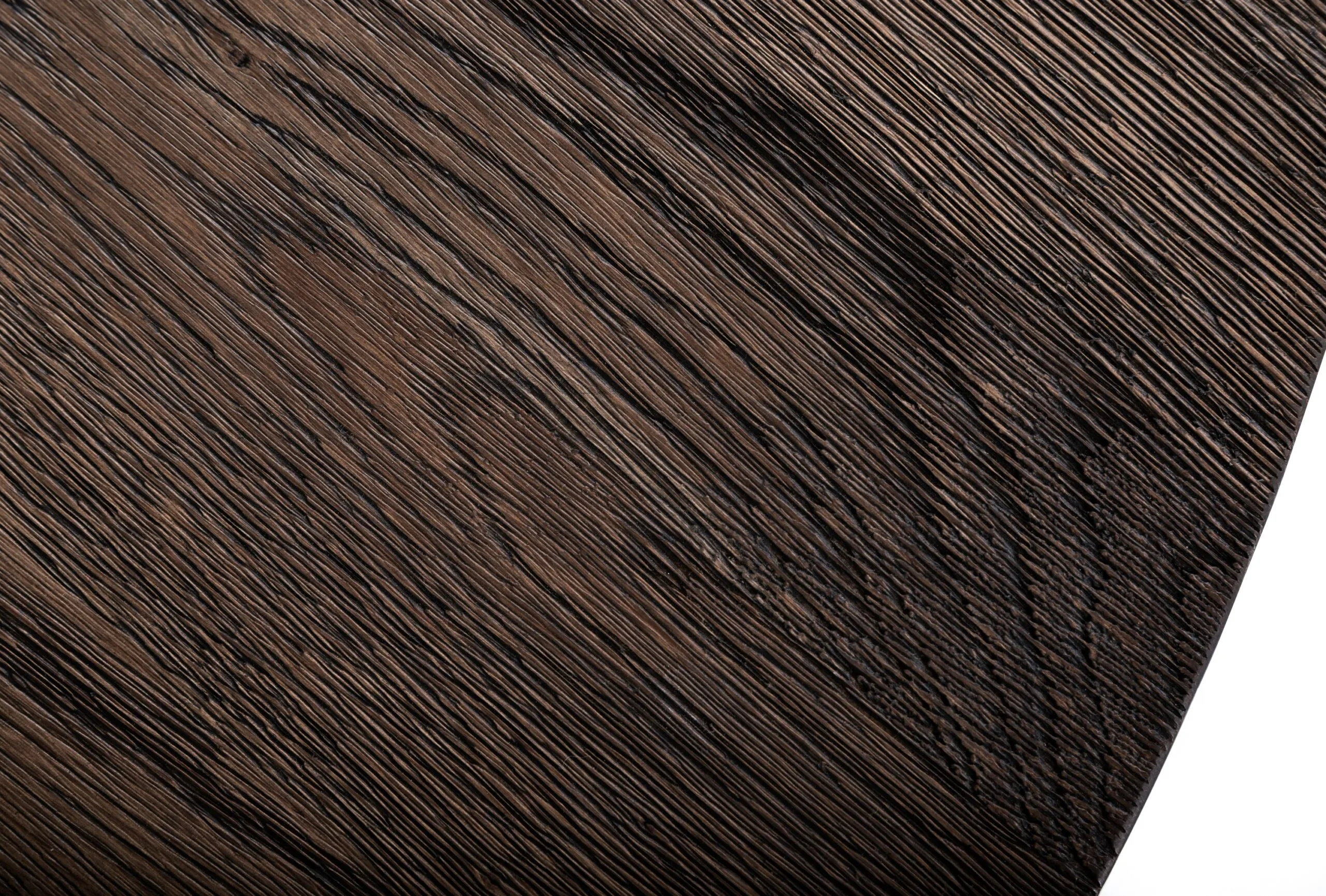 Modrest Renzo Modern Round Oak & Concrete Dining Table 5 Modrest Renzo Modern Round Oak & Concrete Dining Table - Image 5