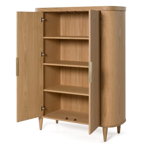 Modrest Richmond - Modern Natural Oak Rounded Tall Buffet - Image 4