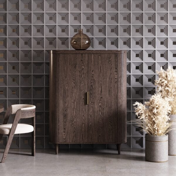 Modrest Richmond - Modern Brown Rounded Tall Buffet