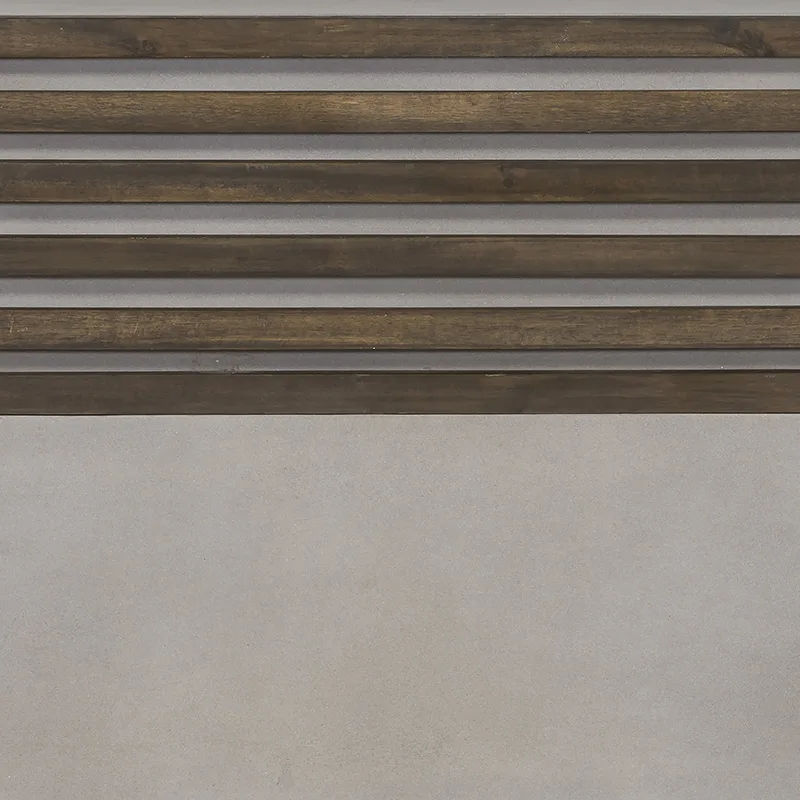 Modrest Delaware Modern Concrete & Acacia Rectangular Coffee Table - Image 5