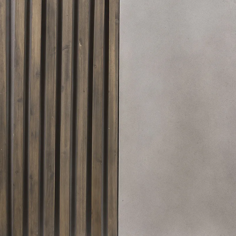 Modrest Delaware Modern Concrete & Acacia Square Coffee Table - Image 4