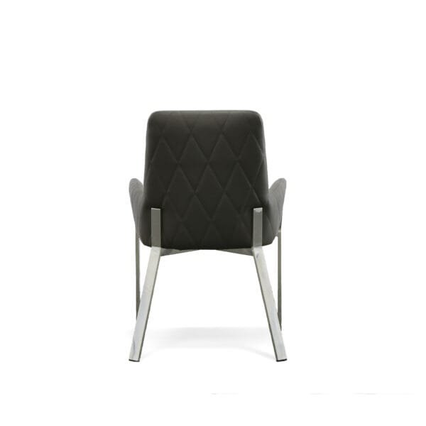 Modrest Robin Modern Grey Bonded Leather Dining Chair - Image 3