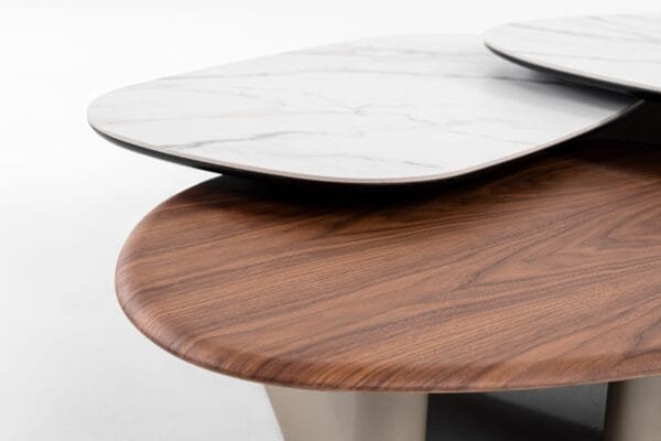 Modrest Robson - Modern Ceramic + Walnut Coffee Table - Image 2