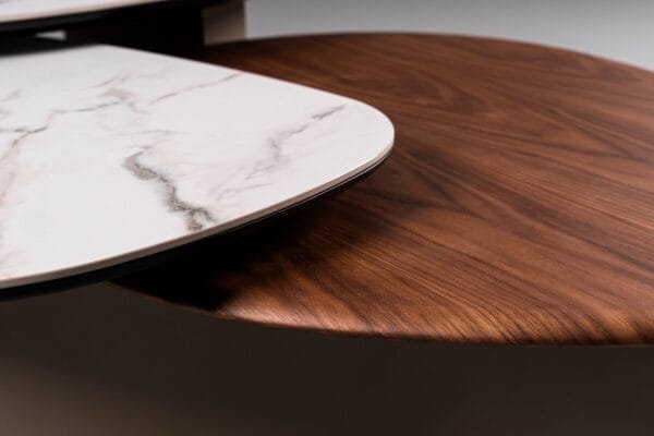 Modrest Robson - Modern Ceramic + Walnut Coffee Table - Image 4