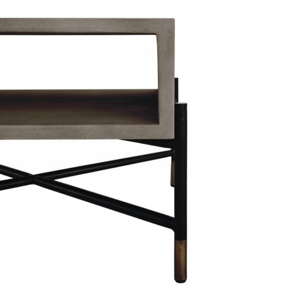 Modrest Walker Modern Concrete & Metal End Table - Image 3