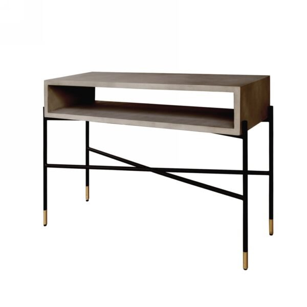 Modrest Walker Modern Concrete & Metal Console Table - Image 2