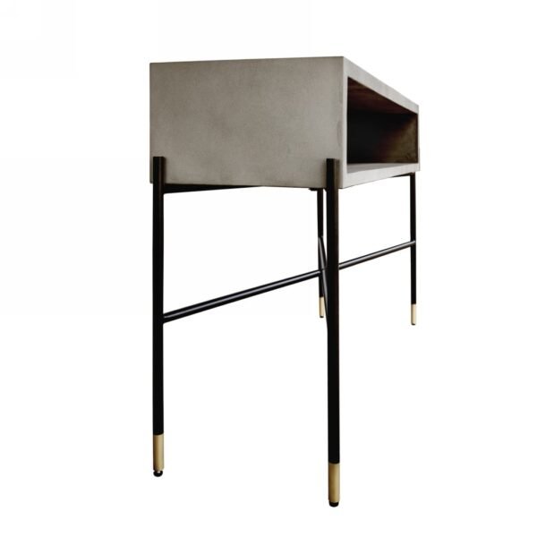 Modrest Walker Modern Concrete & Metal Console Table - Image 3