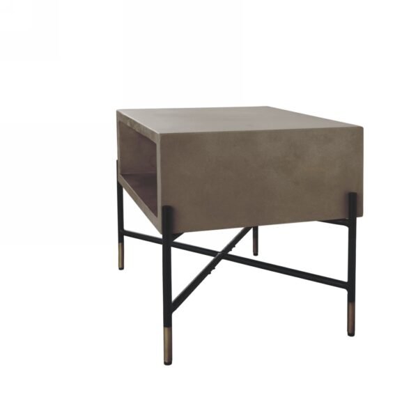 Modrest Walker Modern Concrete & Metal Coffee Table - Image 2