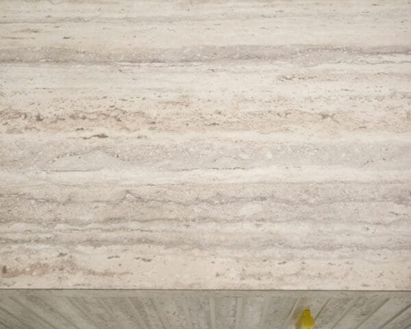 Nova Domus Roma - Modern Faux Travertine + Gold Dresser