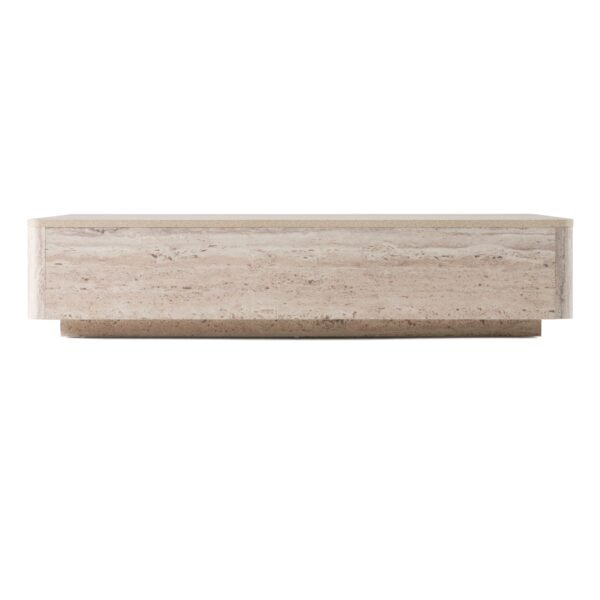 Nova Domus Roma - Modern Faux Travertine Rectangular Coffee Table