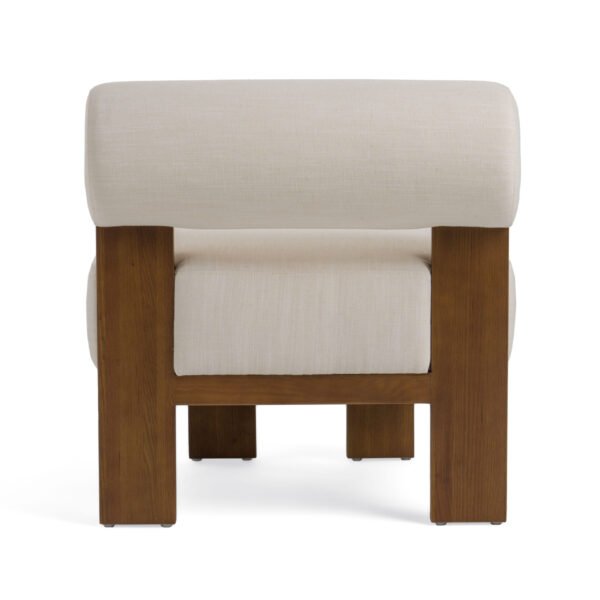 Modrest Rosanne Modern Off White Fabric Accent Chair - Image 4