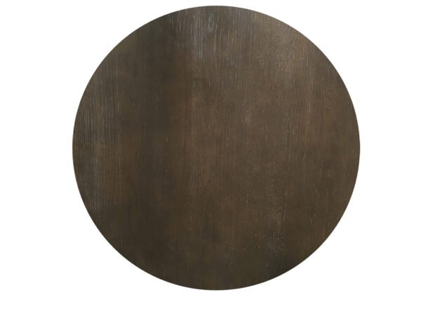 Modrest Marie Modern Concrete & Brown Oak Round Coffee Table