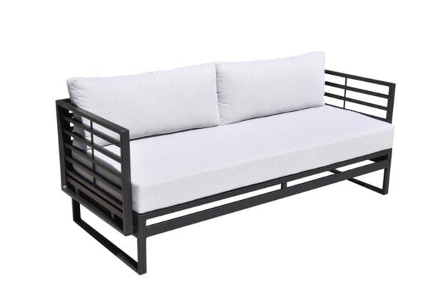 Renava Wharf Outdoor Grey & Black Sofa Set - Image 4