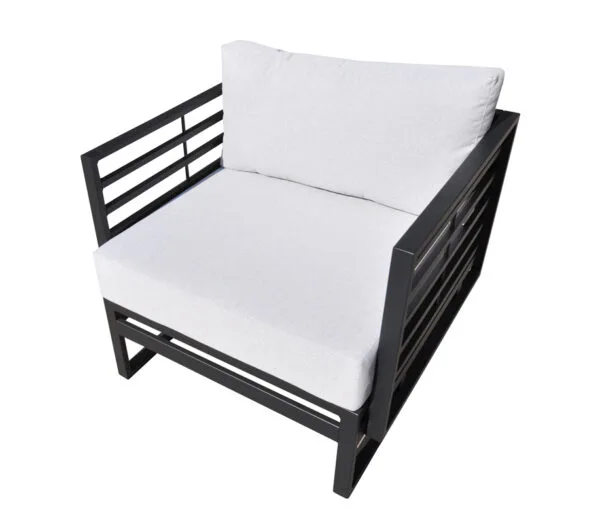Renava Wharf Outdoor Grey & Black Sofa Set - Image 5
