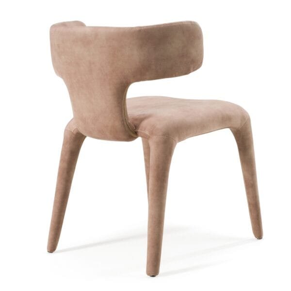Modrest Saehee - Modern Brown Velvet Dining Chair - Image 4