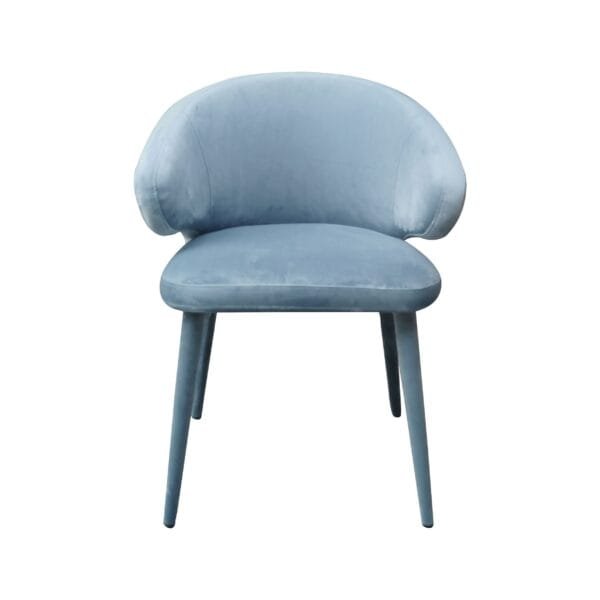 Modrest Salem - Modern Blue Grey Fabric Dining Chair - Image 2