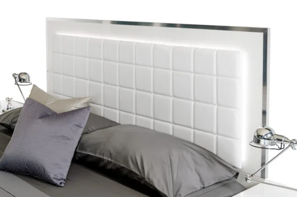 Queen Modrest San Marino Modern White Bed - Image 5