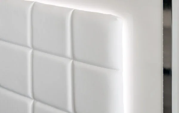 Queen Modrest San Marino Modern White Bed - Image 4