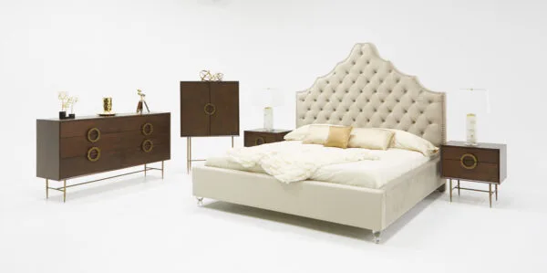 Modrest Selena Modern Acacia & Brass Dresser - Image 2