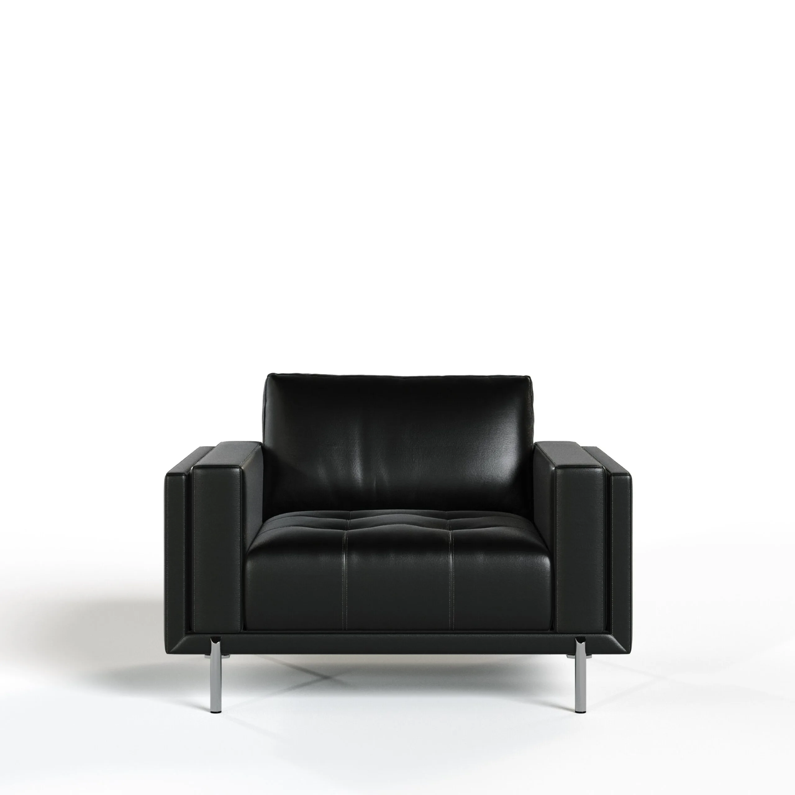 schmidt black leather chair studio 1 scaled - Modern Leather Sofa