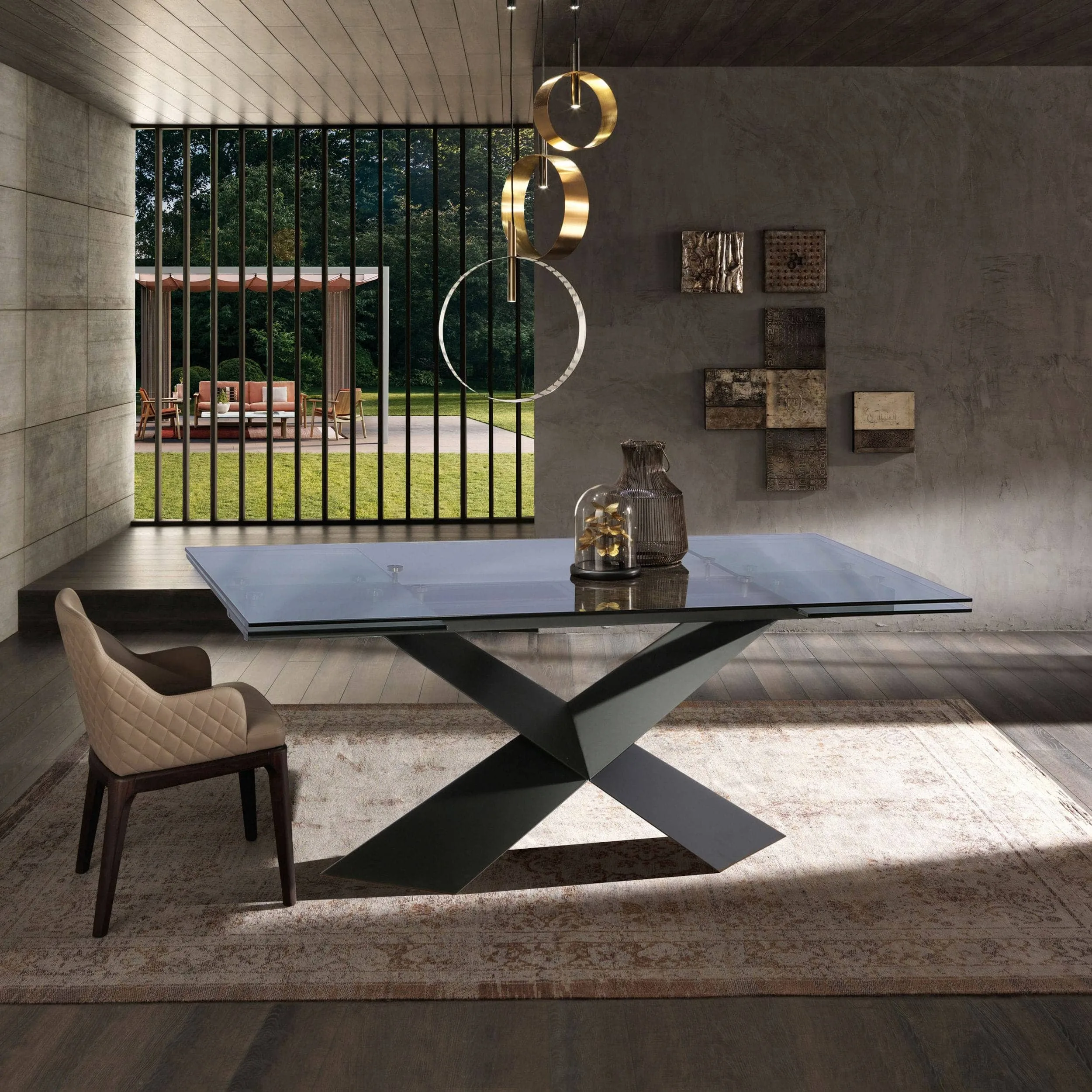Modrest Scott - Modern Extendable Glass Dining Table - Image 2