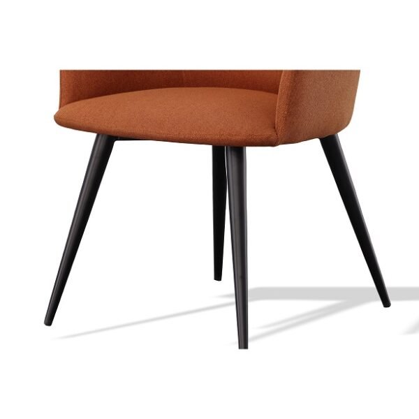 Modrest Scranton - Modern Orange & Black Dining Chair - Image 3