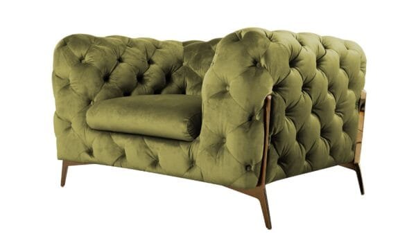 Divani Casa Sheila - Transitional Green Fabric Chair - Image 2