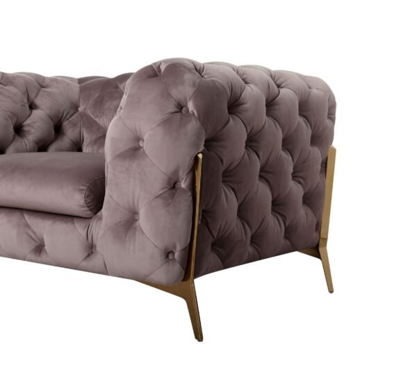 Divani Casa Sheila - Transitional Silver Fabric Sofa - Image 2