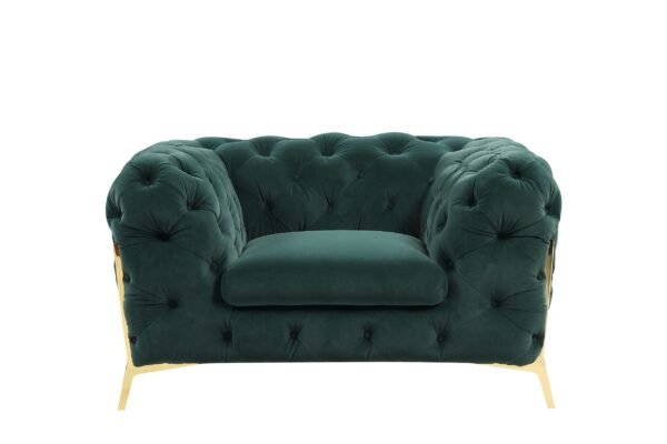 Divani Casa Sheila - Transitional Emerald Green Fabric Chair