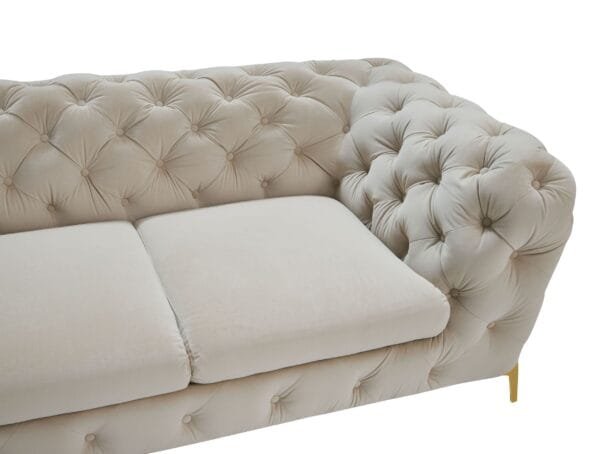Divani Casa Sheila - Transitional Beige Fabric Loveseat - Image 4