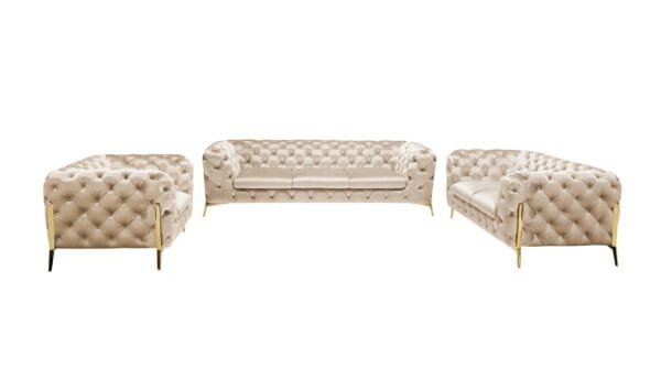 Divani Casa Sheila - Transitional Light Beige Fabric Sofa Set - Image 2