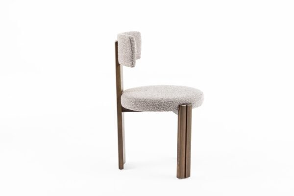 Modrest Sheridan - Mid-Century Modern Grey Fabric + Walnut Dining Chair - Image 2