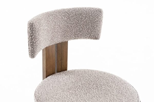 Modrest Sheridan - Mid-Century Modern Grey Fabric + Walnut Dining Chair - Image 4