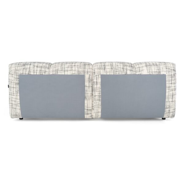 Modrest Shiloh - Modern Off-White + Black Fabric Bed - Image 3