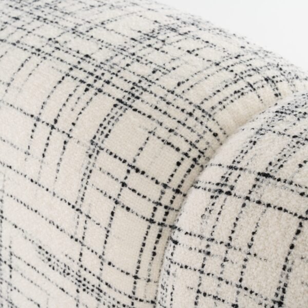Modrest Shiloh - Modern Off-White + Black Fabric Bed - Image 4