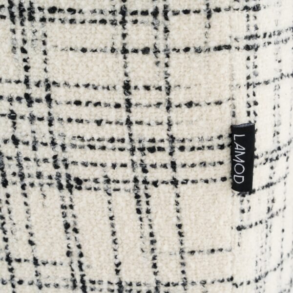 Modrest Shiloh - Modern Off-White + Black Fabric Bed - Image 5