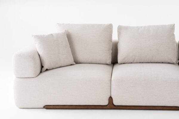 Divani Casa Simone - Modern Off-White Fabric Sectional Sofa - Image 3