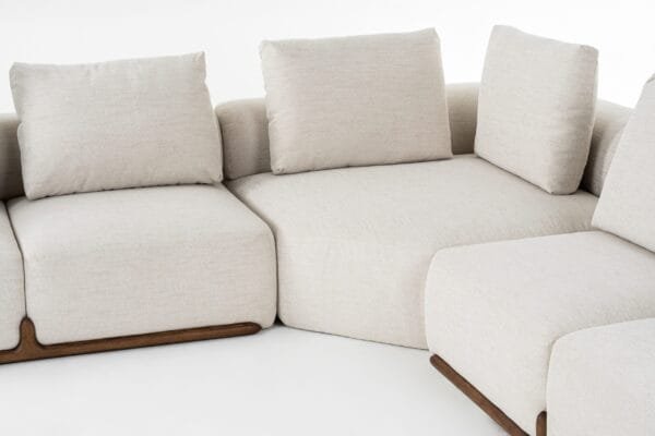 Divani Casa Simone - Modern Off-White Fabric Sectional Sofa - Image 4