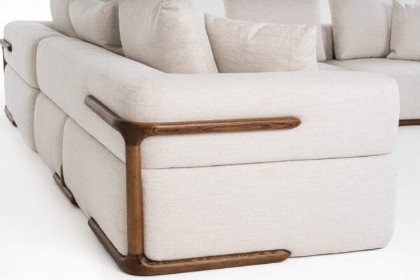 Divani Casa Simone - Modern Off-White Fabric Sectional Sofa - Image 5