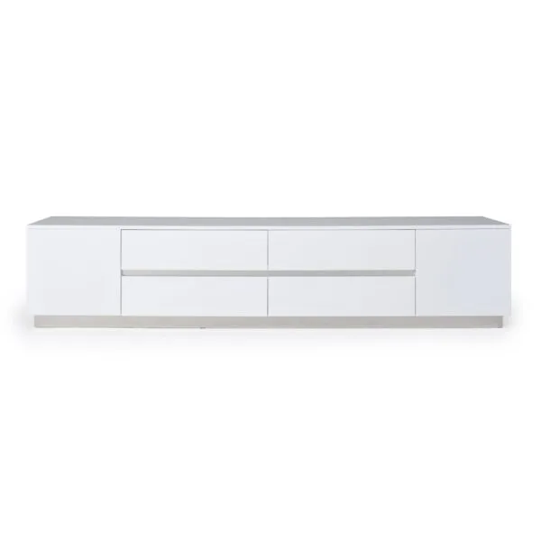 A&X Skyline Modern White Crocodile TV Stand - Image 3