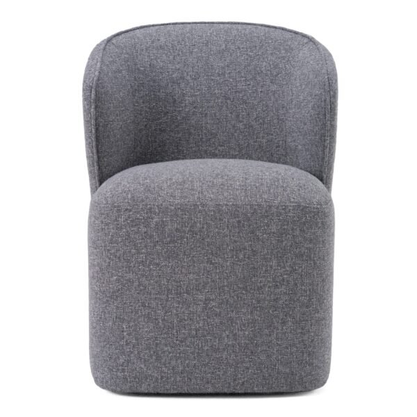 Modrest Souza - Modern Grey Fabric Swivel Dining Chair