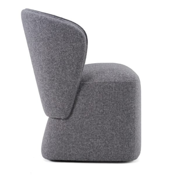 Modrest Souza - Modern Grey Fabric Swivel Dining Chair - Image 2