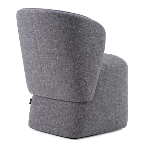 Modrest Souza - Modern Grey Fabric Swivel Dining Chair - Image 4