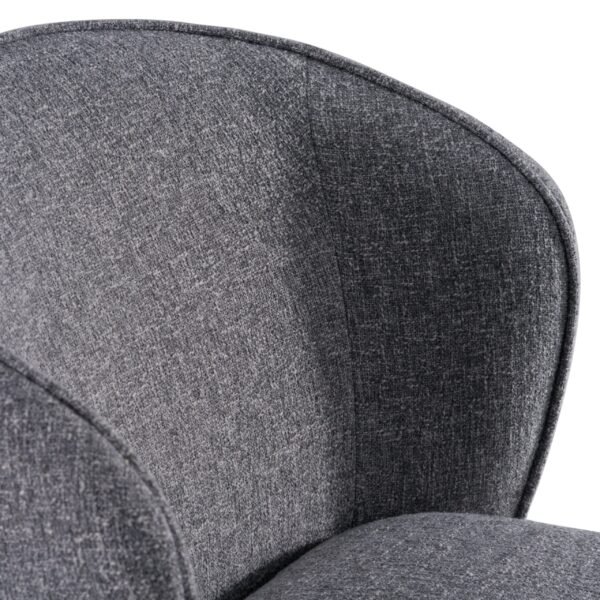 Modrest Souza - Modern Grey Fabric Swivel Dining Chair - Image 5