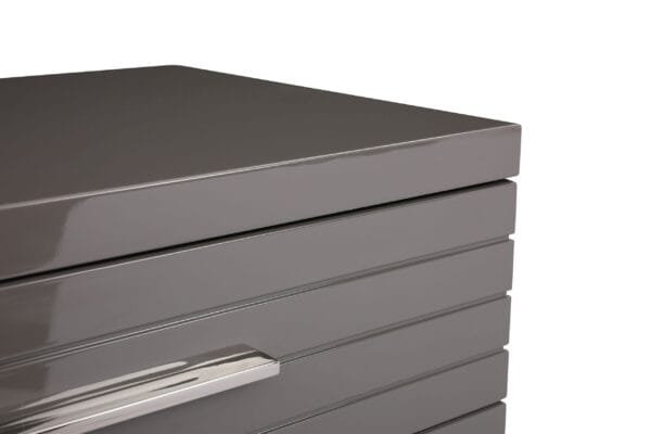 Modrest Splendor - Grey High Gloss Slatted Chest - Image 2