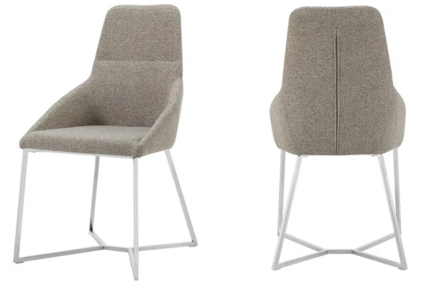 Stark - Modern Light Grey Fabric Dining Chair (Set of 2) - Image 4