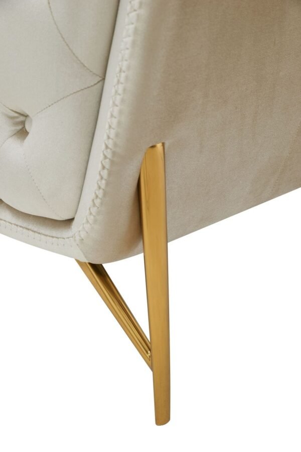 Divani Casa Stella - Transitional Beige Velvet Sofa Set - Image 5