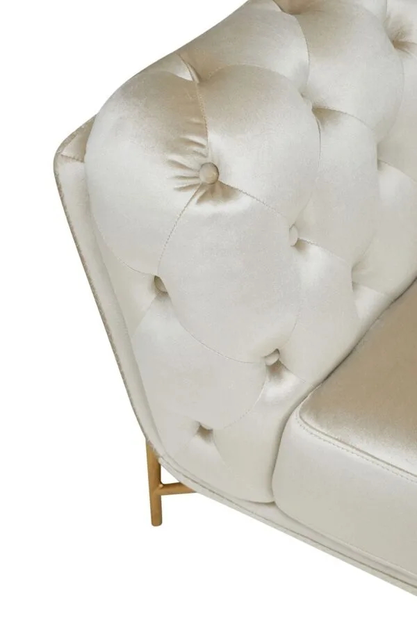 Divani Casa Stella - Transitional Beige Velvet Loveseat - Image 3